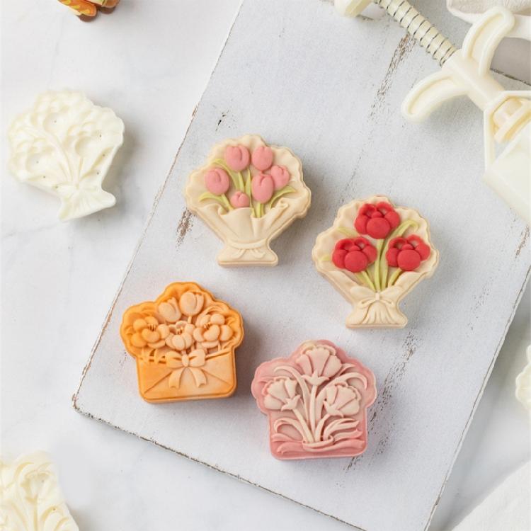 Dessert Molds Pastry Making Molds Flower Shape Baking Accessory Dessert Maker ABS Texture Suitable for Baking Dessert