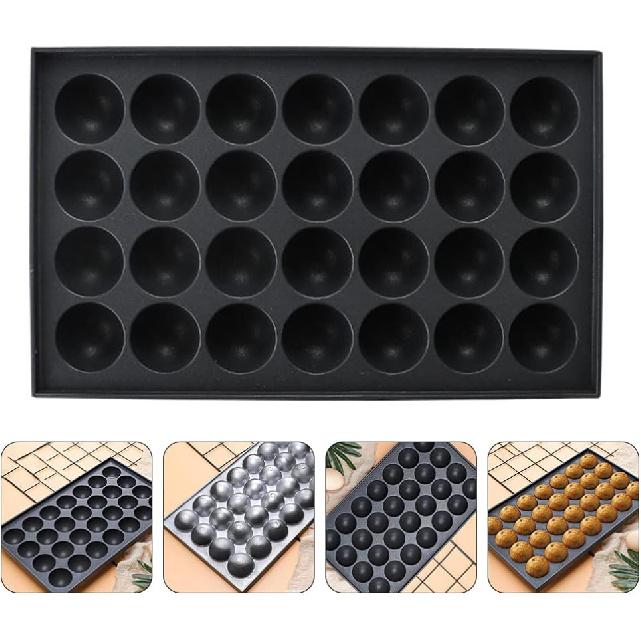 Zerodeko Takoyaki Pan, 28 Takoyaki Maker Baking Pan Japanese Octopus Meatball Grill Pan Egg Mold Tray Plate for Home Kitchen Cake Cooking Tool