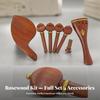 4/4 Violin Rosewood Accessory Kit Brass Fittings Parts Easy to Install for