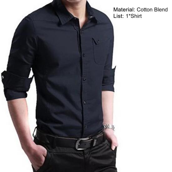 Men Shirt Super Soft Wear Resistant Cotton Blend Men All-Match Shirt Summer Apparel for Male