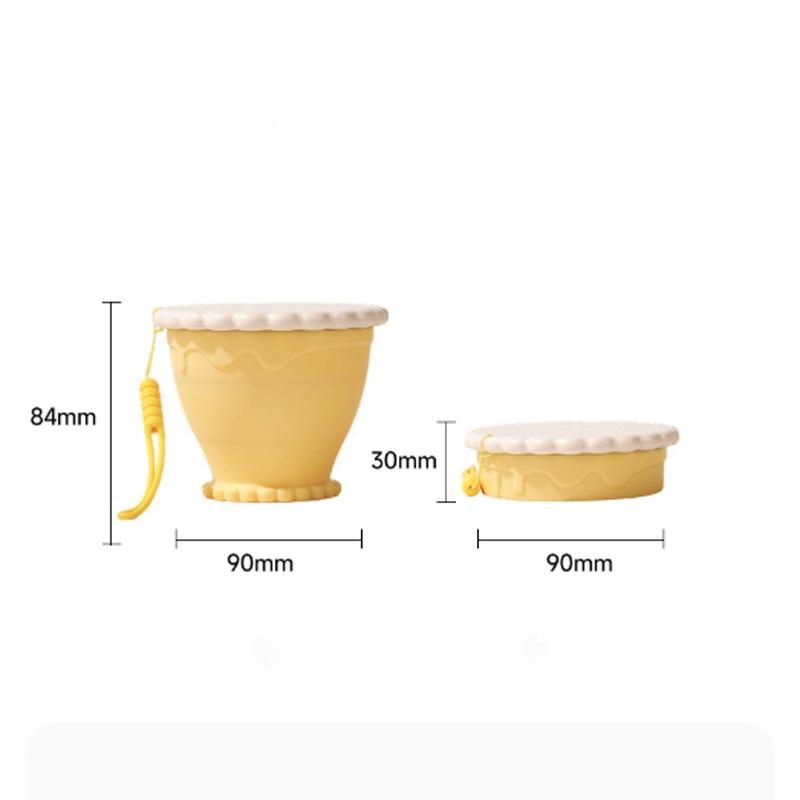 Portable Folding Silicone Cookie Travel Cup, Outdoor Camping Water Cup, Foldable Toothbrush Cup for Men Women Travel