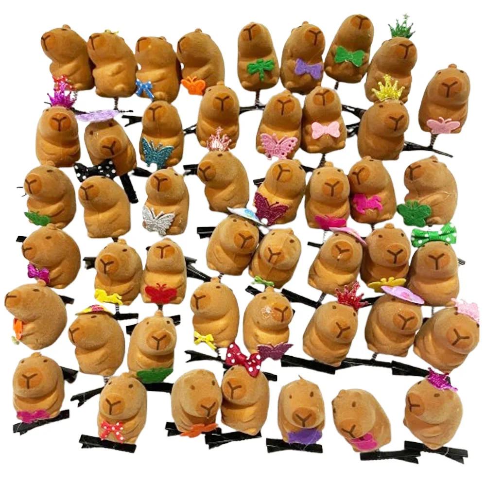 10-100 STÜCKE Kawaii Schleife Kleine 3D Capybara Haarnadel Haarspange Schnabelspange Pony-Clips Seitenclips Kopfschmuck Haaraccessoires