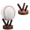 Natürliches Holz Sport Sammlerstück Regal Kristallkugel Halter Ständer Zum Präsentieren Baseball Softbälle Medaillen Im Büro