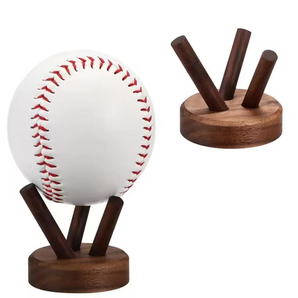 Natürliches Holz Sport Sammlerstück Regal Kristallkugel Halter Ständer Zum Präsentieren Baseball Softbälle Medaillen Im Büro