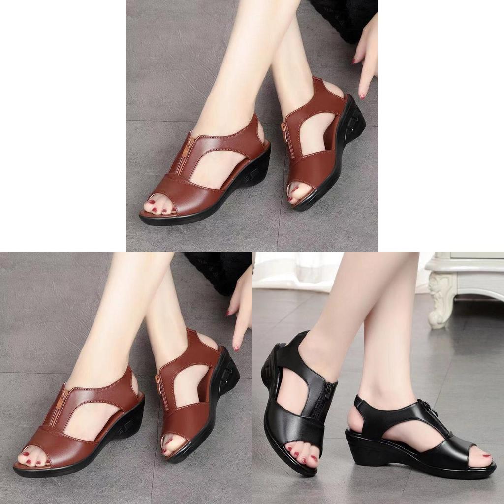 Roman Sandals For Women With Pu Material And Fish Mouth Design For Casual Daily Wear