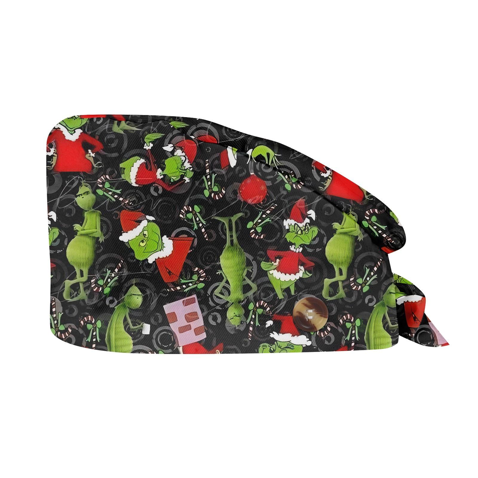 Fashion Christmas Print Work Hat Casual Wash Hat Bag Cap One Size