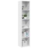 VidaXL Bookcase High Gloss White 40x30x189 Cm Engineered Wood, Bookshelf, Book Holder, Book Support, Cabinet 858313