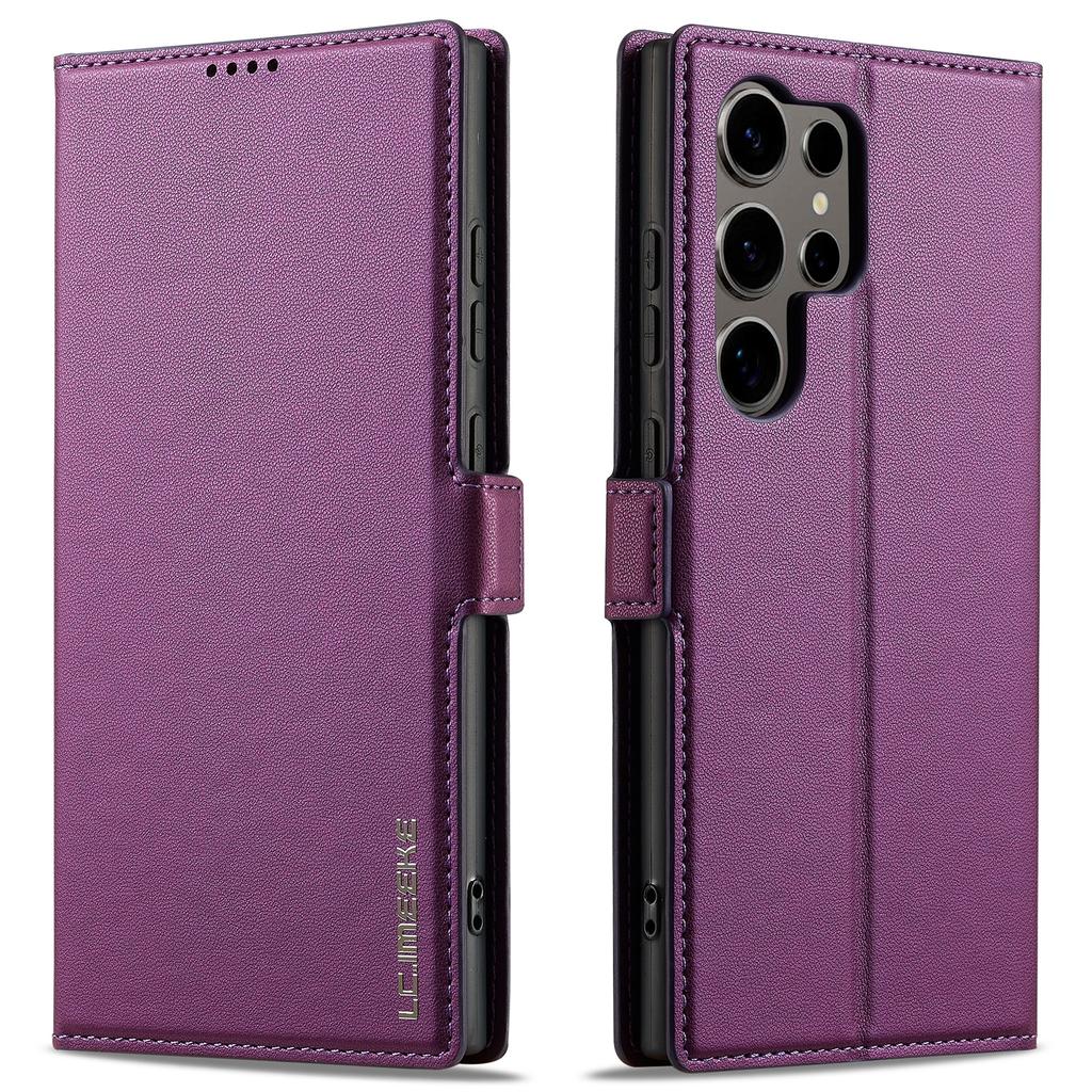LC.IMEEKE L1 Serie für Samsung Galaxy S22 Ultra 5G Hülle PU Leder Brieftasche Ständer Schutzhülle