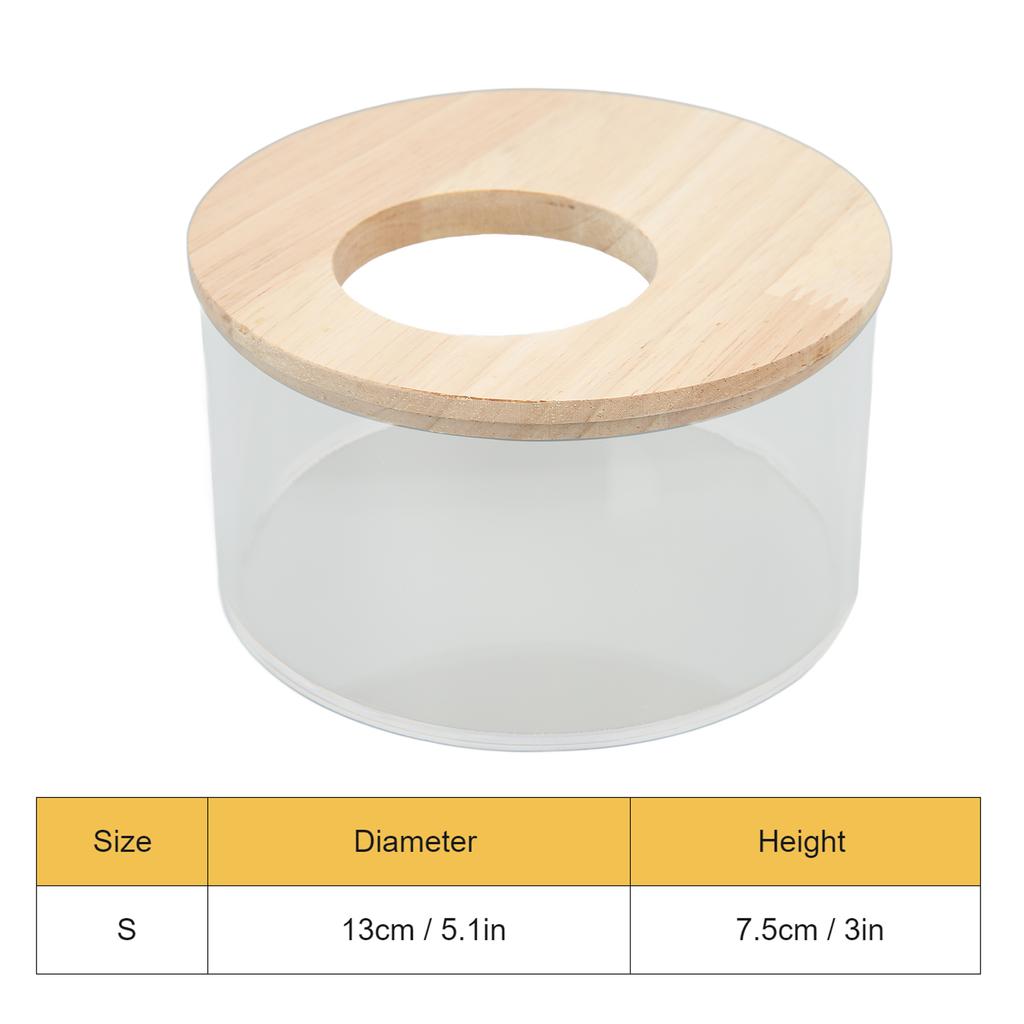 Hamster Sand Bathtub Small Round Shaped Pet Sand Box Transparent Acrylic Sand Bathroom