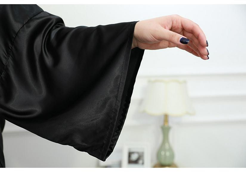 Plus Size Long Sleeve Nightgown: Women's Fresh Sexy V-Neck Tie-Up Pajamas Loungewear