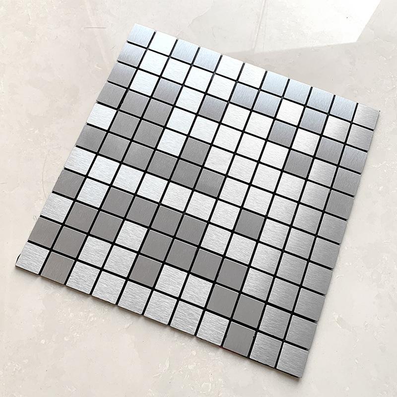 Aluminum-plastic Composite Mosaic Accent Wall Brushed Metal Glass Mosaic Accent Wall Decoration