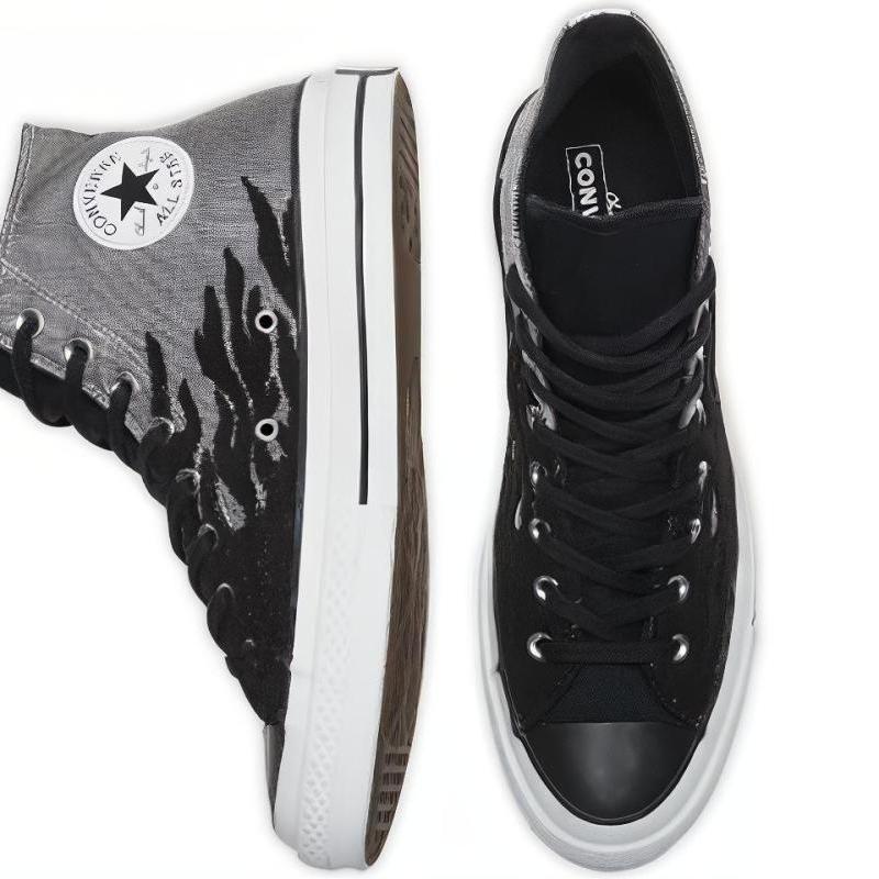 Converse 1970s Comfortable Casual High Top Canvas Shoes Unisex Black Grey