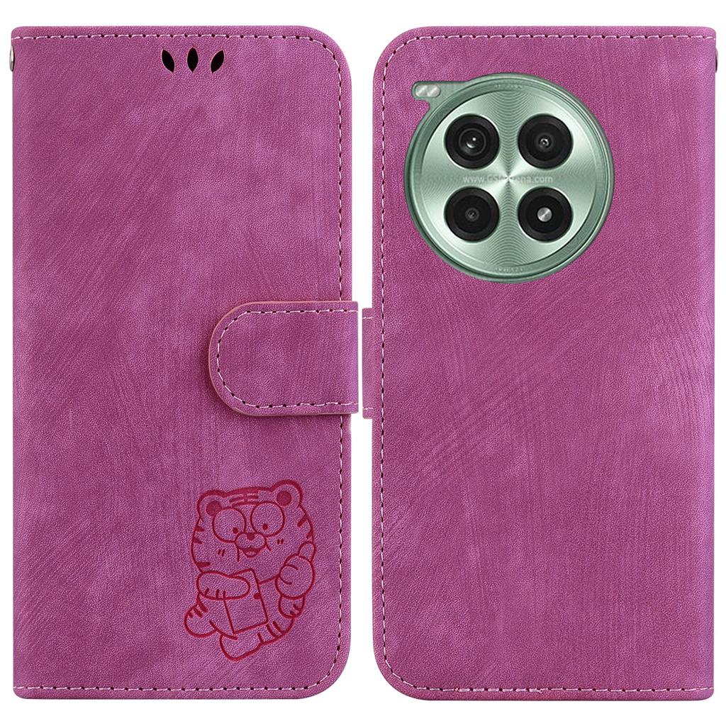 For OnePlus Ace 3 Pro 5G Wallet Case Leather Phone Cover Cute Tiger Imprint