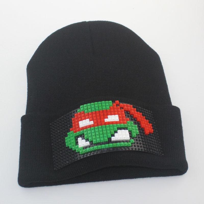 

Вязаная шерстяная шапка-пазл с мультяшными пикселями на заказ для детей и взрослых - DIY рождественский подарок Ages 4+ very stretchy