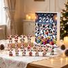 Decorative Ornaments for Backpacks Keys Christmas Cow Ornament Advent Calendar 2026, 24 Days 2D Acrylic Hanging Pendant Creative Holiday Gift