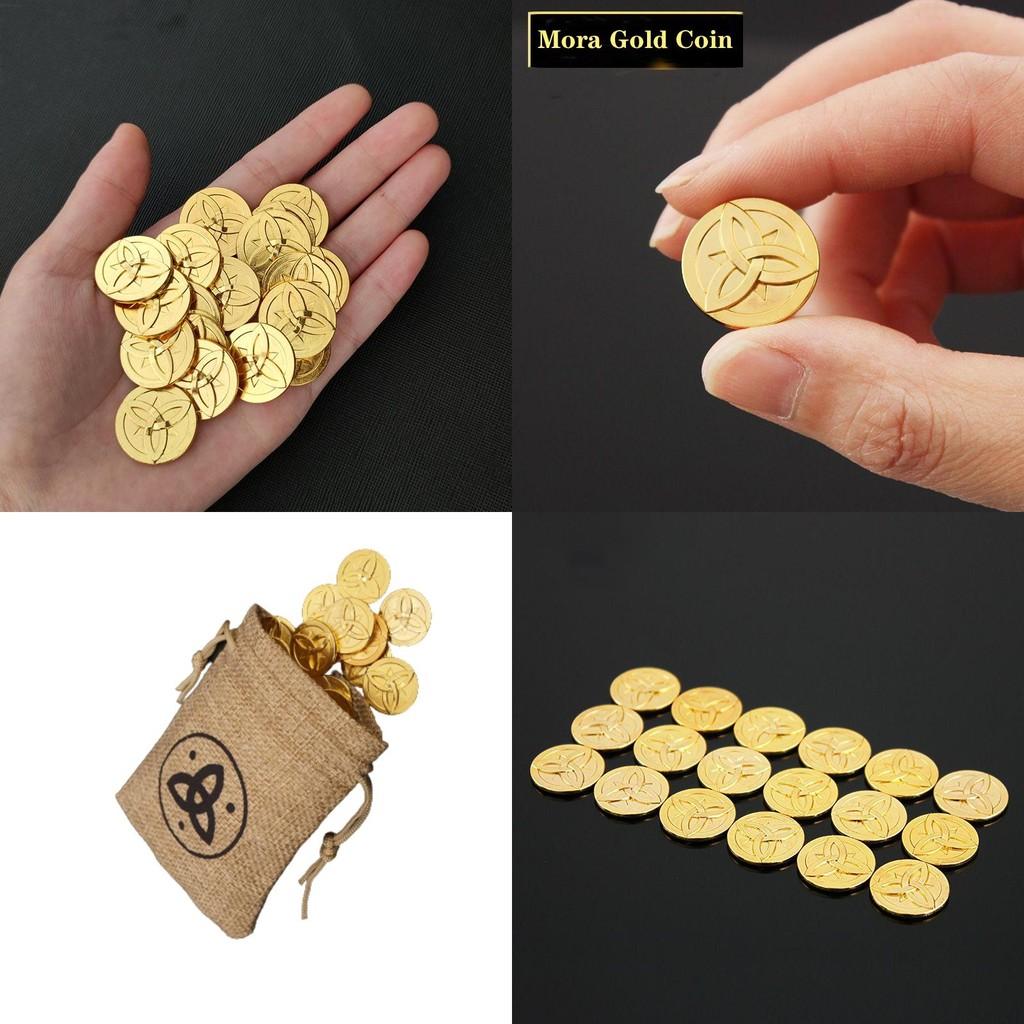 Genshin Impact Goldmünzen im Anime-Stil Perfekt für Tabletop-Spiele