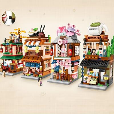 Japanese Street View Building Blocks, Mini DIY Bricks Building Model Toys, Home Decor,Christmas and Thanksgiving Gifts No Box