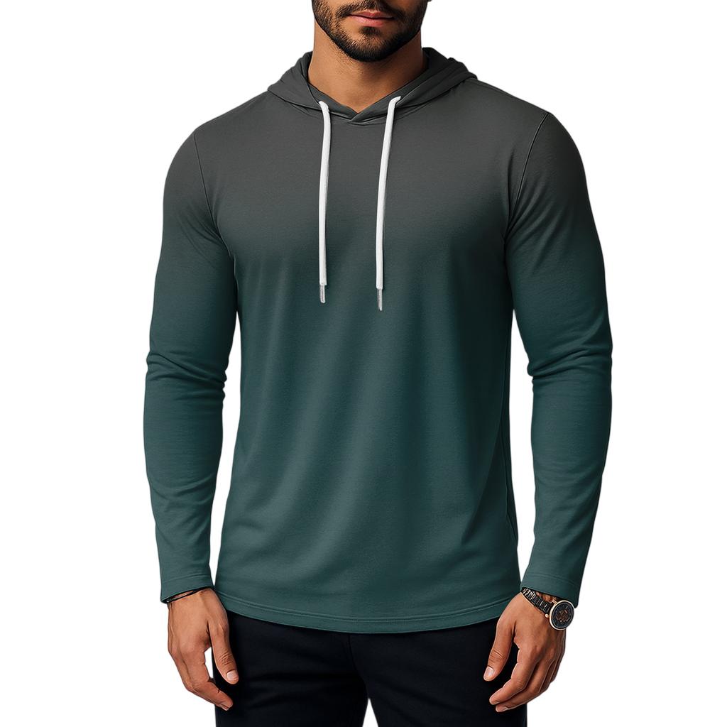 Pánská mikina volné jednobarevné venkovní teplé prodyšné tričko