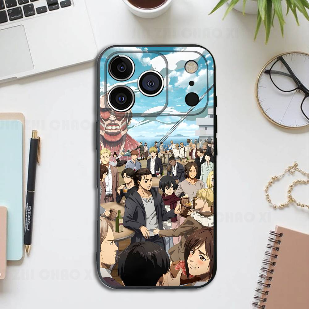 Eren M-Mikasa Armin Levi Silicone Soft Phone Case For IPhone17 16 15 14 13 12 11 Pro Max Plus X XR SE Cover