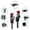 LAN Network Cable RJ45 Cat.6 S/FTP 1m Ethernet Patchcord PoE LSZH Black