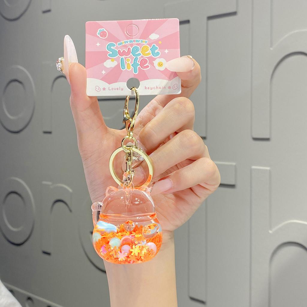 Liquid Eyecatching Acrylic Panda Keychain Trendy And Fun Gift For Friends Family And