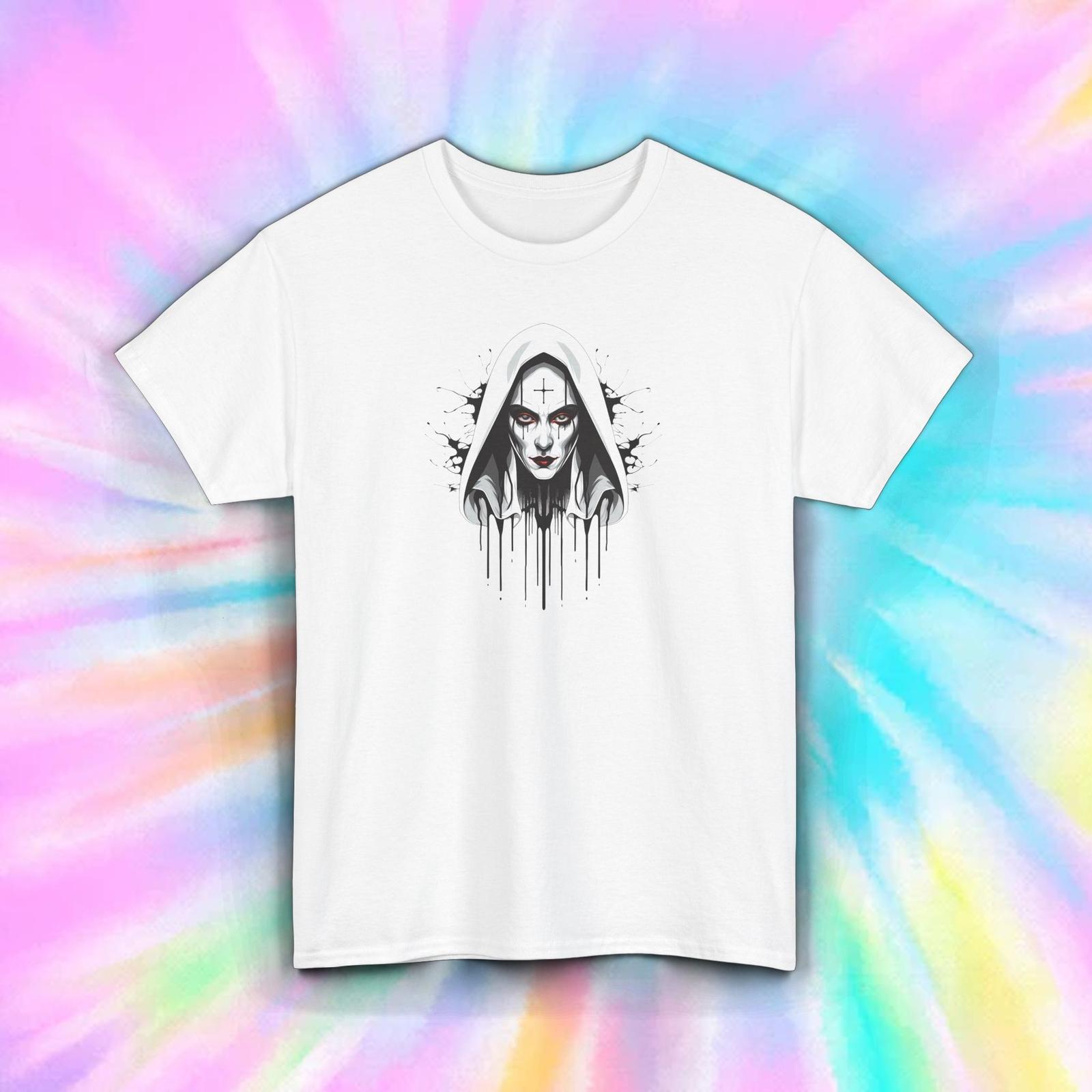 Spooky Nun T-Shirt Horror Gothic Creepy Scary Movie Villain Gift S-5XL S