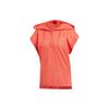 T-Shirts Damen Koralle Mit Kapuze Moderate Gerade Passform DU0249