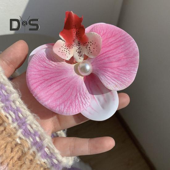 Women Hair Clip 3D Flower Decor Strong Grip Bang Hair Pin Photo Shoot Flower Styling Hairpin Hair Accessories