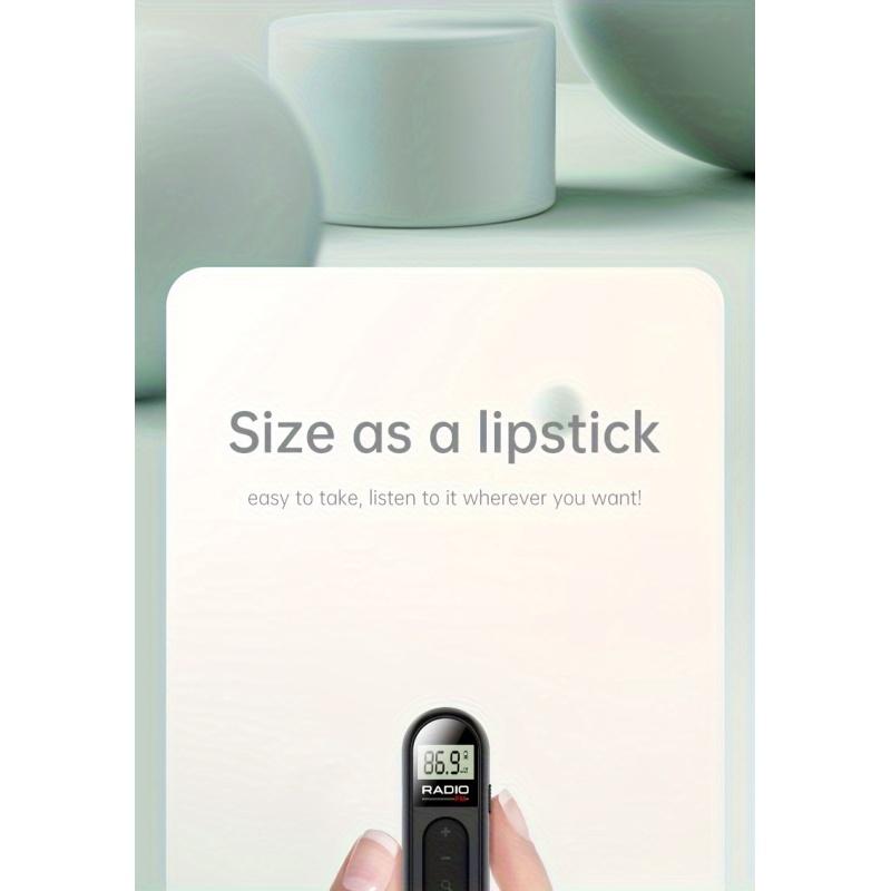 Mini oppladbar bærbar FM-radioklips - kompakt design, lang batterilevetid, hodetelefoner inkludert