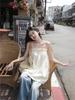 Pure desire wind one-word shoulder fungus edge sling vest women's spring and summer inner loose tube top design medium and long top