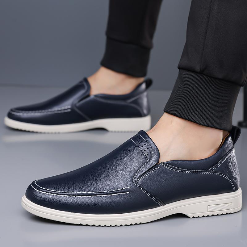 Men's High Quality Genuine Leather Loafers Handmade Men Shoes Moccasins Walking Men Flats Casual Male Work Shoes Homme Zapatos