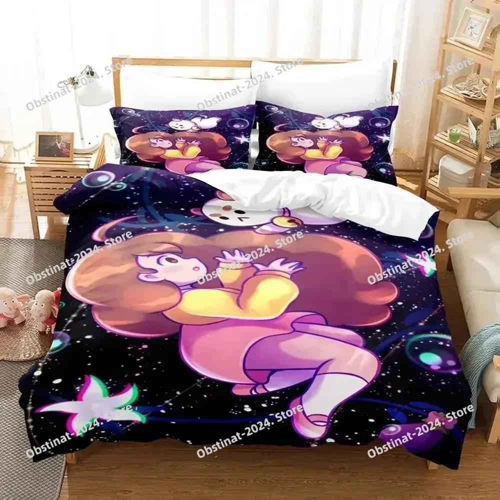 Cartoon Bee PuppyCat Bedding Set Printed single Comforter Quilt Bed Cover Duvet Cover Pillow Case 3 Pieces Sets Kids Adult Size