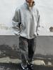 Men's Trendy American Stand-Up Collar Half-Zip Sweatshirt: Heavyweight, Loose-Fit, Casual, Versatile Jacket for Spring & Autumn