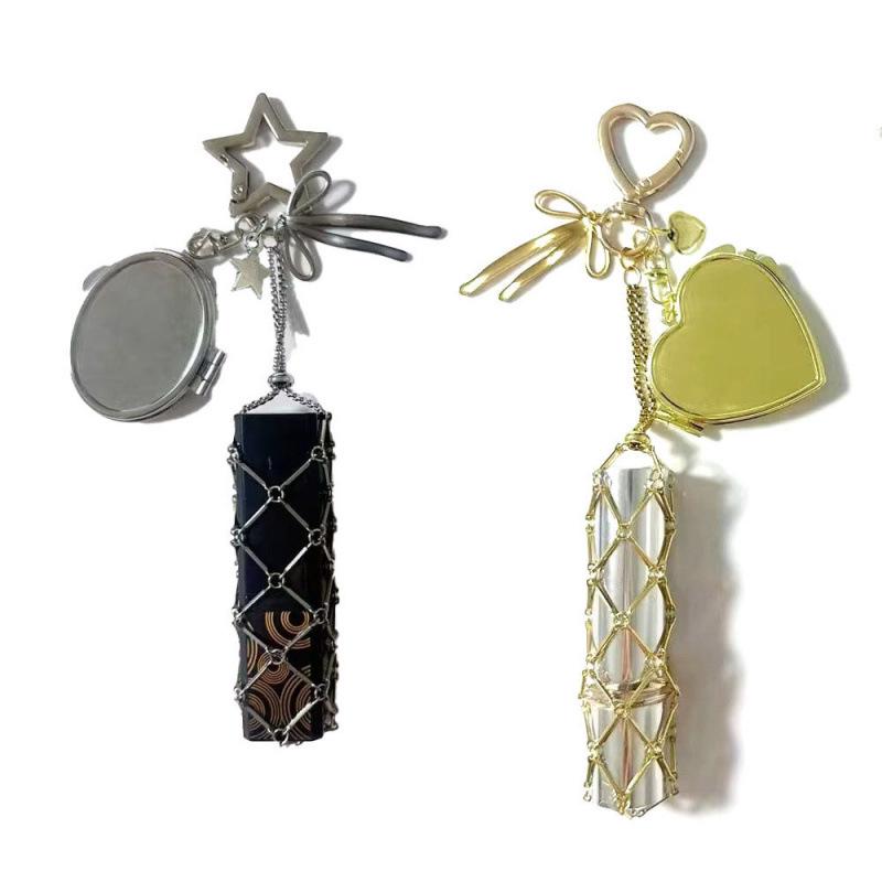 Stainless Steel Mesh Bag Pendant: Hand Cream Lipstick Chain Keychain