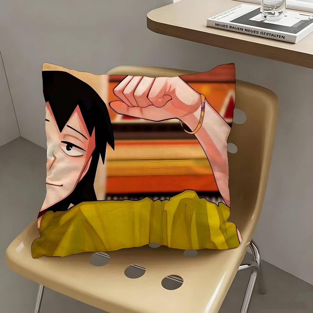 1pc Cartoon Character Hanta Sero Cute Pillow Case Fashion Square Pillowcase Bedroom Sofa Room Ins Decoration Leisure