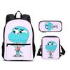 The Amazing World of Gumball Backpack Pen Bag Shoulder Bag 3Pcs Set Large Capacity Cartoon Anime Printed Student Boys and Girls