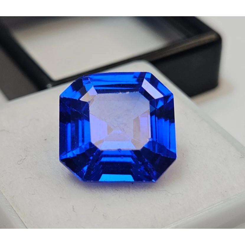 Natural Blue Sapphire 10 Ct Asscher Cut Certified Beautiful Loose Gemstone