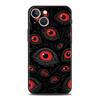 Scary Devil Eye Pattern Phone Case For iPhone 17 Air 16 Plus 13 15 14 12 11 Pro MAX 7 8 SE Soft TPU Shockproof Cover Funda