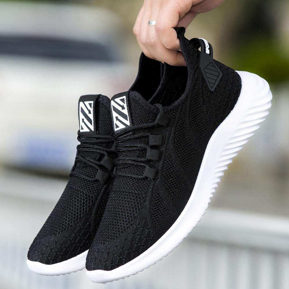Men's Shoes 2025 New Leisure Sports Summer Trend Fly-woven Shoes Korean Version Light and Breathable Running Comfortable Travel
