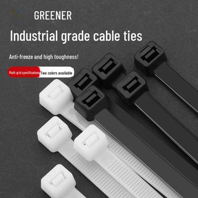 High-Strength Black Nylon Cable Tie with Self-Locking Buckle