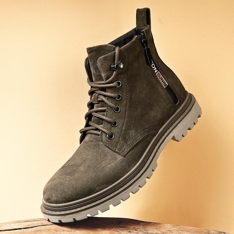 Autumn Newest Men'S Casual Boots Comfortable Outdoor Shoes Trend Men Boots Fashion Motorcycle Ankle Sneakers Non-Slip Male Footwear