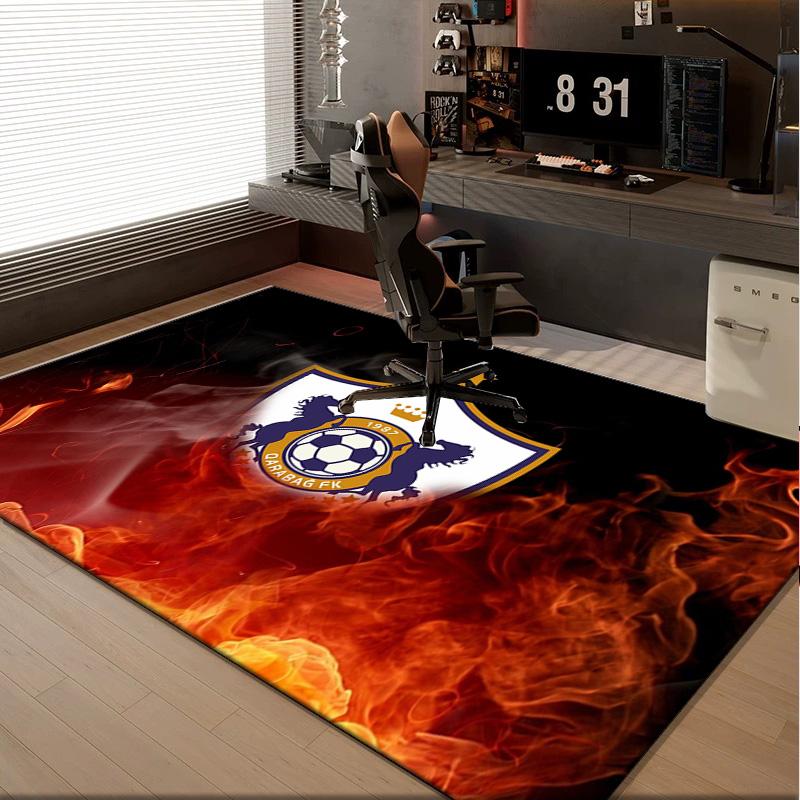 1PC rug Dynamic Qarabag Crest Design Carpet, Chair Rug,Area Rug for Office Bedroom living rooms bedroom, Doormat decor Christmas fan gifts
