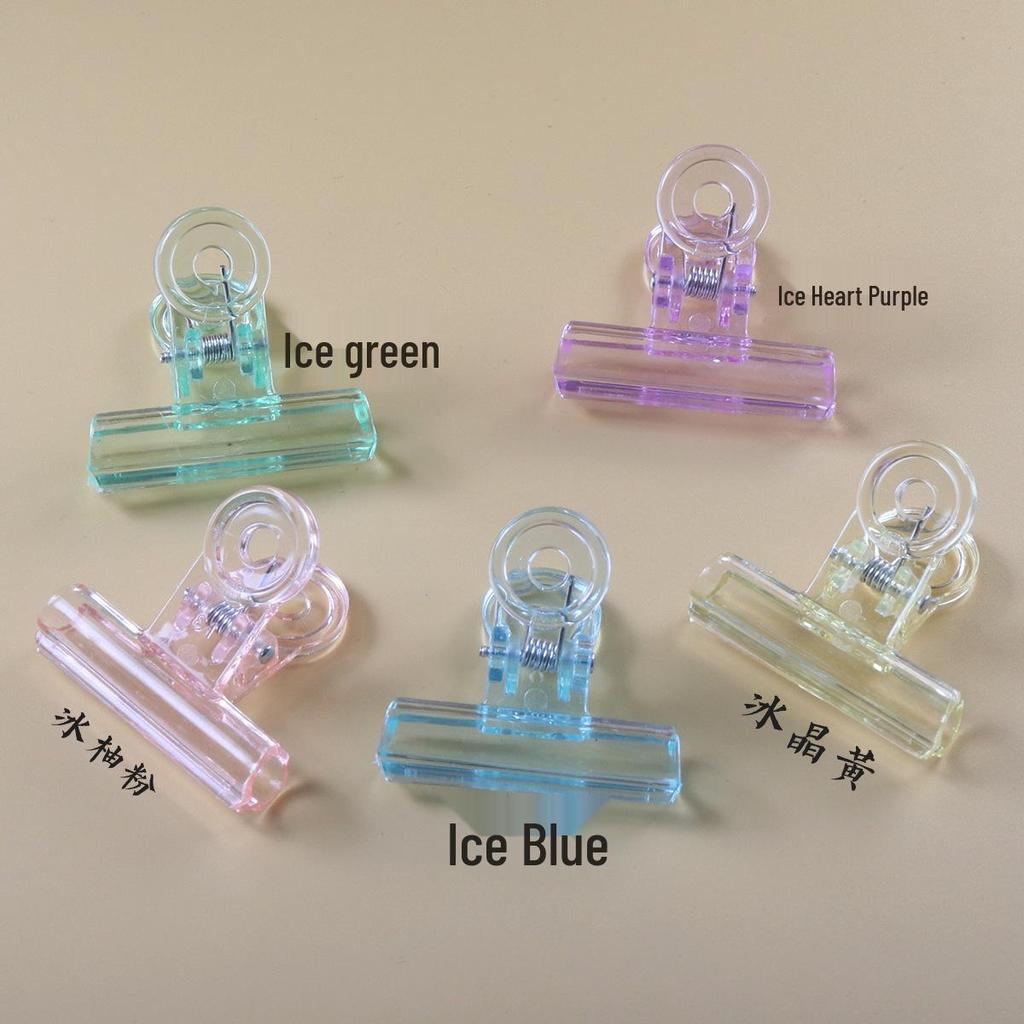 Clear Plastic Long Tail Clips for Test Papers and Stationery Organization