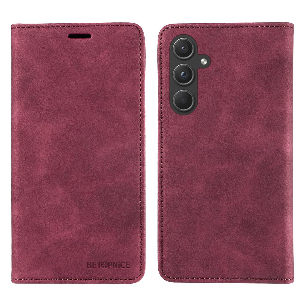 BETOPNICE 003 for Samsung Galaxy A55 5G Leather Case Magnetic Closing RFID Blocking Phone Cover