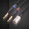 Professional Male 3pin XLR To Dual 6.35mm TS Mono Plug Cable Y Splitter Cable for Mic Mixer Amplifier Accessories