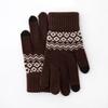 1 Pair Winter Warm Knitted Gloves for Women Men Touch Screen Full Finger Gloves Cold Weather Windproof Thicken Gloves for Skiing Cycling Hiking