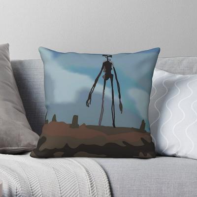 Trevor Henderson Siren Head Federa Quadrata Poliestere Lino Velluto Fantasia Zip Decorativa Copricuscino da Lancio Copricuscino per Auto 18