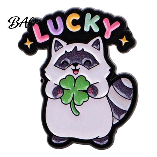 Animal Theme Pin Cartoon Raccoon Brooch Pin, Decorative Enamel Badge, Alloy Easy to Use Lapel Pins for Jackets Backpacks Hats Scarves