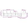 VidaXL Ensemble de Canapés avec Coussins 2 pcs, Canapés avec Accoudoirs et Dossier, Ensemble de Meubles, Mobilier de Salon, 3202255