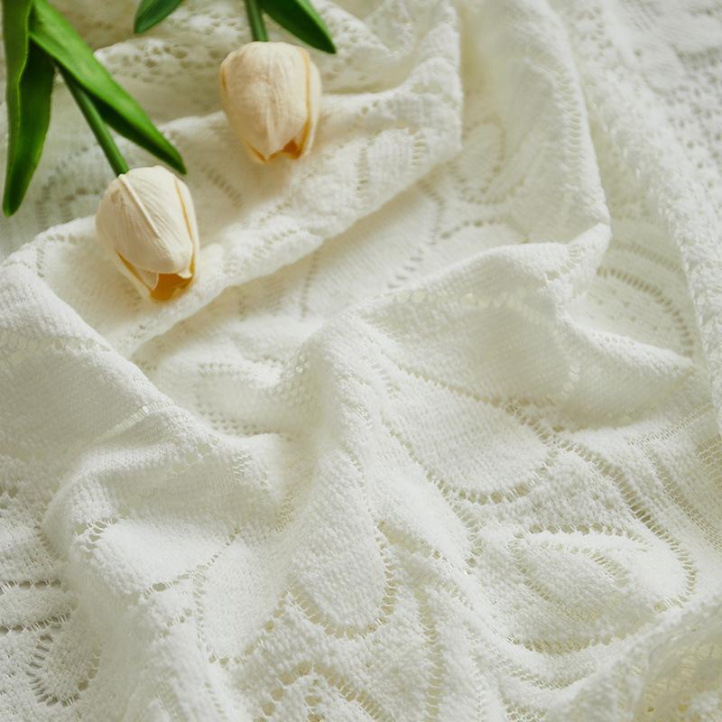 Vintage White Lace Tablecloth Tea Table Bedside Table Washing Machine Refrigerator Rectangular Dust Cover Cloth Sofa Decoration Dust Towel Home Decora